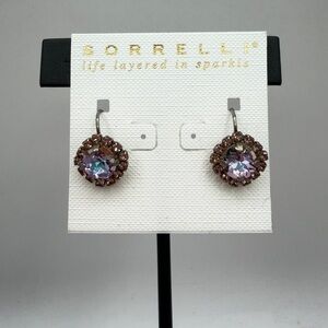 Sorrelli Lavender and Rose Crystal Earrings